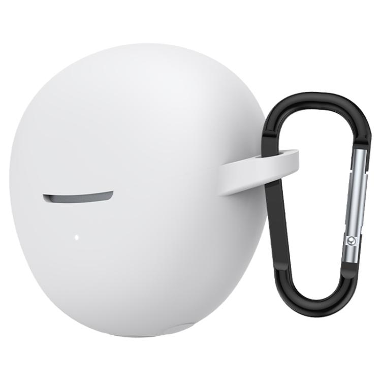 

For Honor LCHSE X5s Solid Color Silicone Earphone Protective Cover with Hook(White)