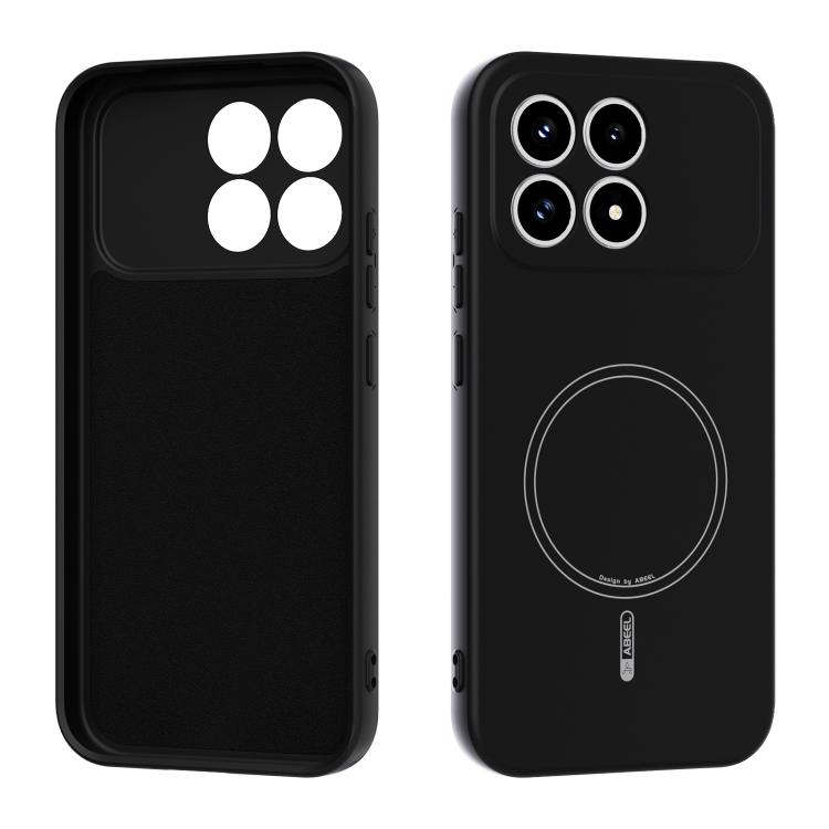 

For Redmi K90 ABEEL Skin-friendly Feel Magsafe Liquid Silicone Phone Case(Black)