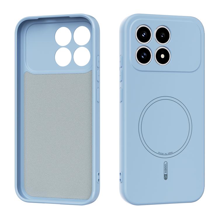 

For Redmi K90 / Poco F8 Pro ABEEL Skin-friendly Feel Magsafe Liquid Silicone Phone Case(Sky Blue)