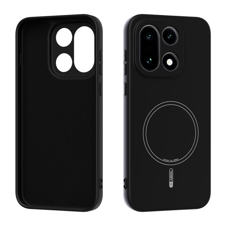 

For OnePlus 15 ABEEL Skin-friendly Feel Magsafe Liquid Silicone Phone Case(Black)