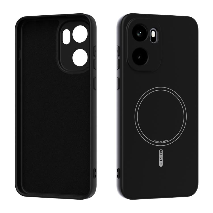 

For OnePlus Ace 6 / 6T / 15R ABEEL Skin-friendly Feel Magsafe Liquid Silicone Phone Case(Black)