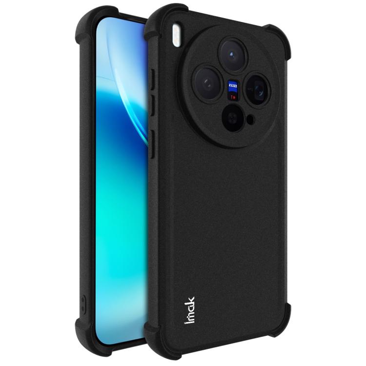 

For vivo X300 imak Shockproof Airbag TPU Phone Case(Matte Black)