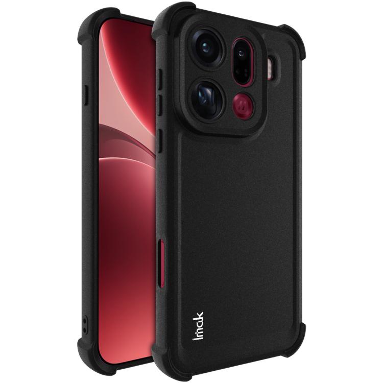 

For OPPO Find X9 Pro imak Shockproof Airbag TPU Phone Case(Matte Black)