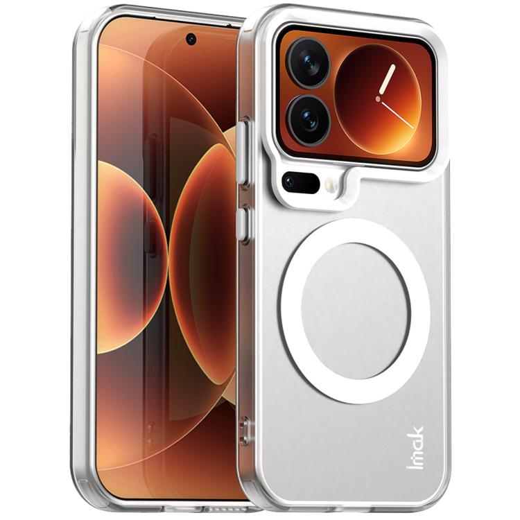 

For Xiaomi 17 Pro IMAK Chocolate Series TPU + PET MagSafe Phone Case(White)