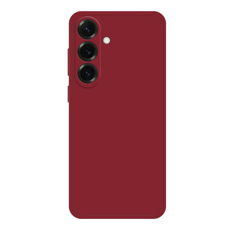 

For Samsung Galaxy S26 5G Imitation Liquid Silicone Phone Case(Dark Red)