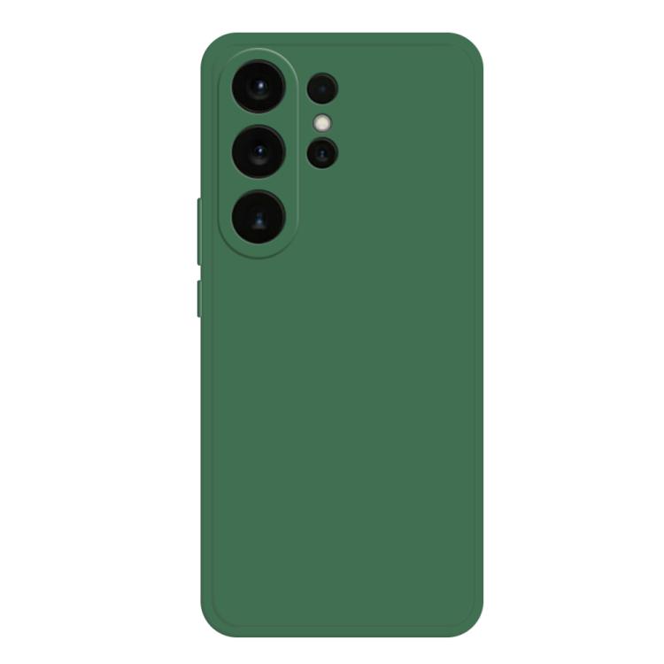 

For Samsung Galaxy S26 Ultra 5G Imitation Liquid Silicone Phone Case(Dark Green)