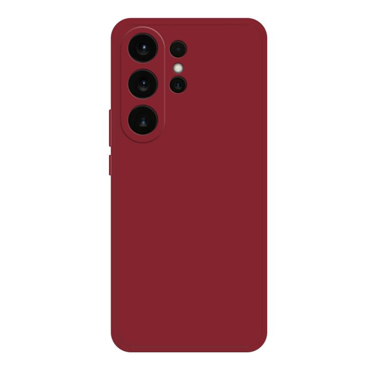 

For Samsung Galaxy S26 Ultra 5G Imitation Liquid Silicone Phone Case(Dark Red)
