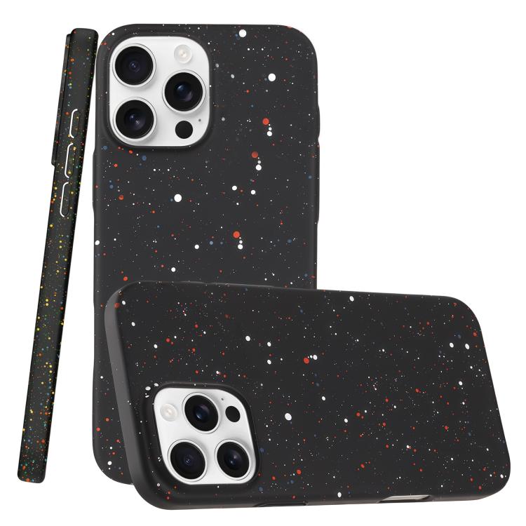 

For iPhone 16 Pro Colorful Inkjet Magnetic MagSafe PC Phone Case(Black)