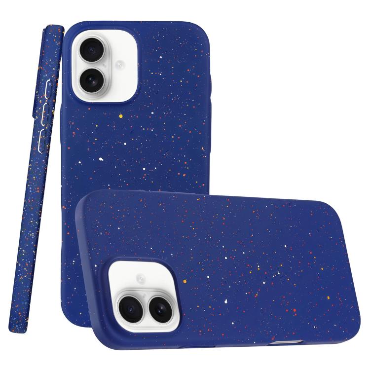 

For iPhone 16 Plus Colorful Inkjet Magnetic MagSafe PC Phone Case(Dark Blue)