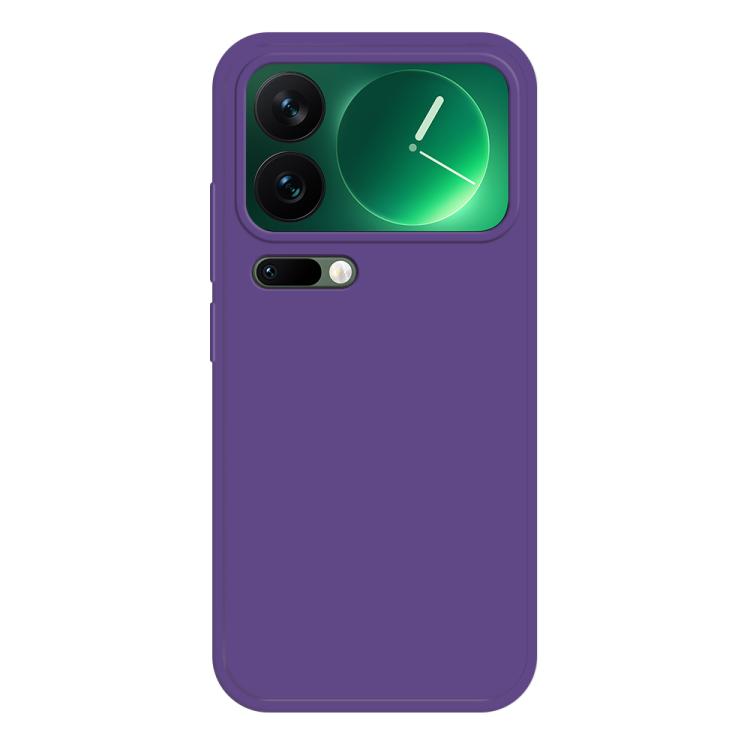 

For Xiaomi 17 Pro Imitation Liquid Silicone Phone Case(Dark Purple)