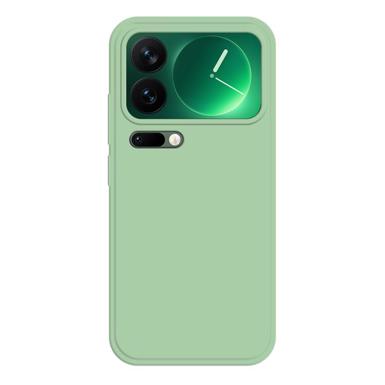 

For Xiaomi 17 Pro Max Imitation Liquid Silicone Phone Case(Matcha Green)