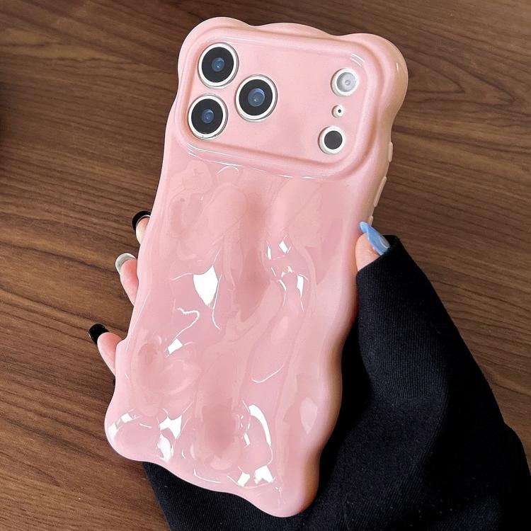 

For iPhone 17 Pro Cloud-Style TPU Shockroof Phone Case(Pink)