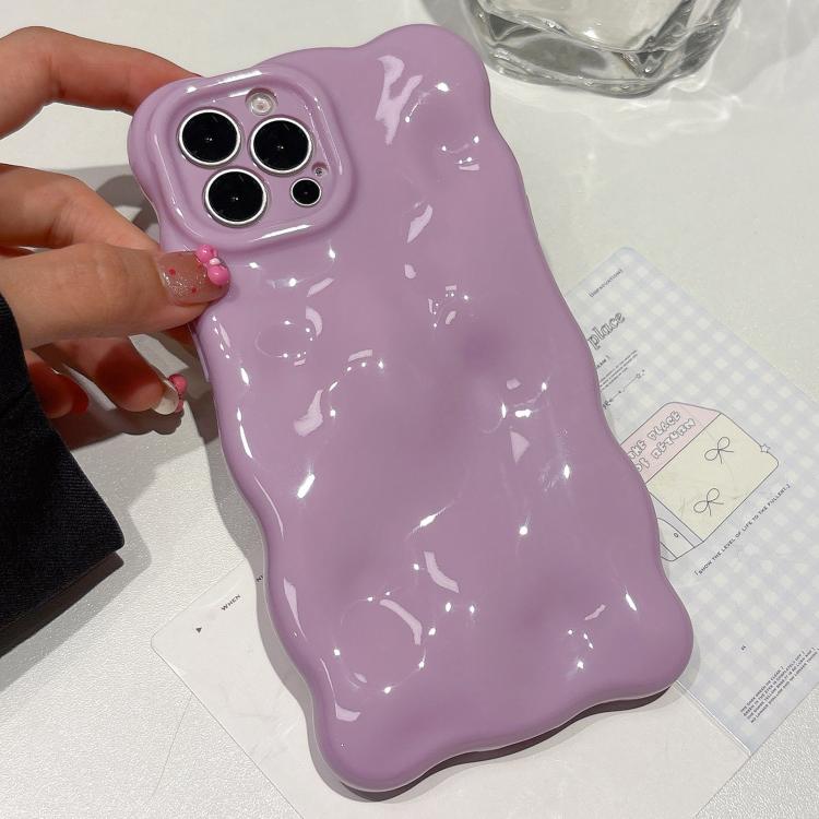 

For iPhone 16 Pro Cloud-Style TPU Shockroof Phone Case(Purple)