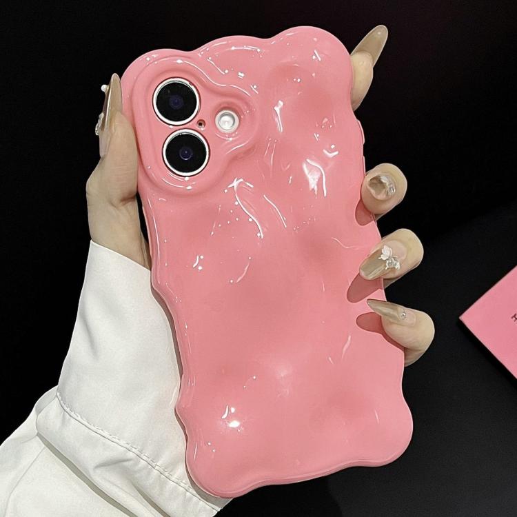 

For iPhone 16 Cloud-Style TPU Shockroof Phone Case(Pink)