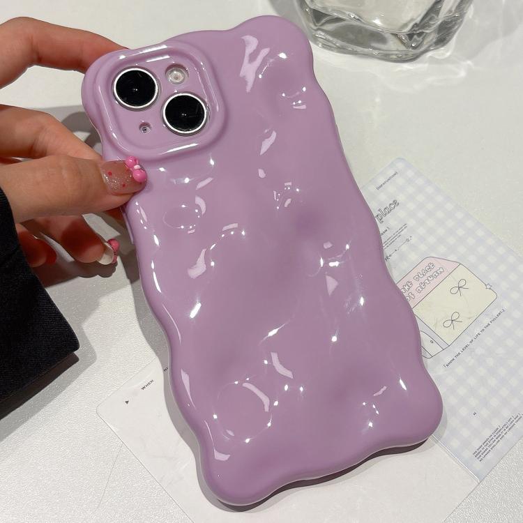 

For iPhone 15 Plus Cloud-Style TPU Shockroof Phone Case(Purple)