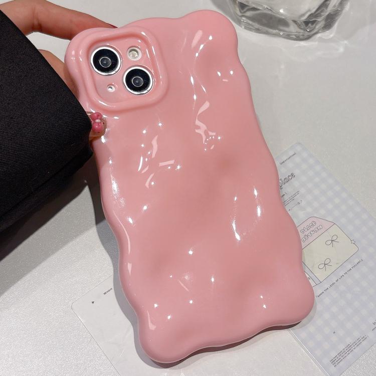 

For iPhone 15 Cloud-Style TPU Shockroof Phone Case(Pink)