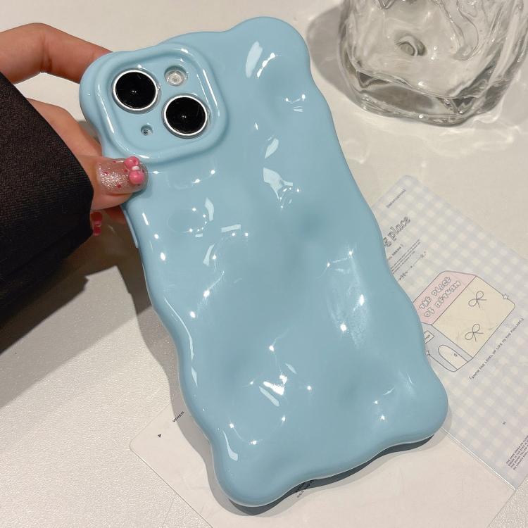 

For iPhone 14 Plus Cloud-Style TPU Shockroof Phone Case(Blue)