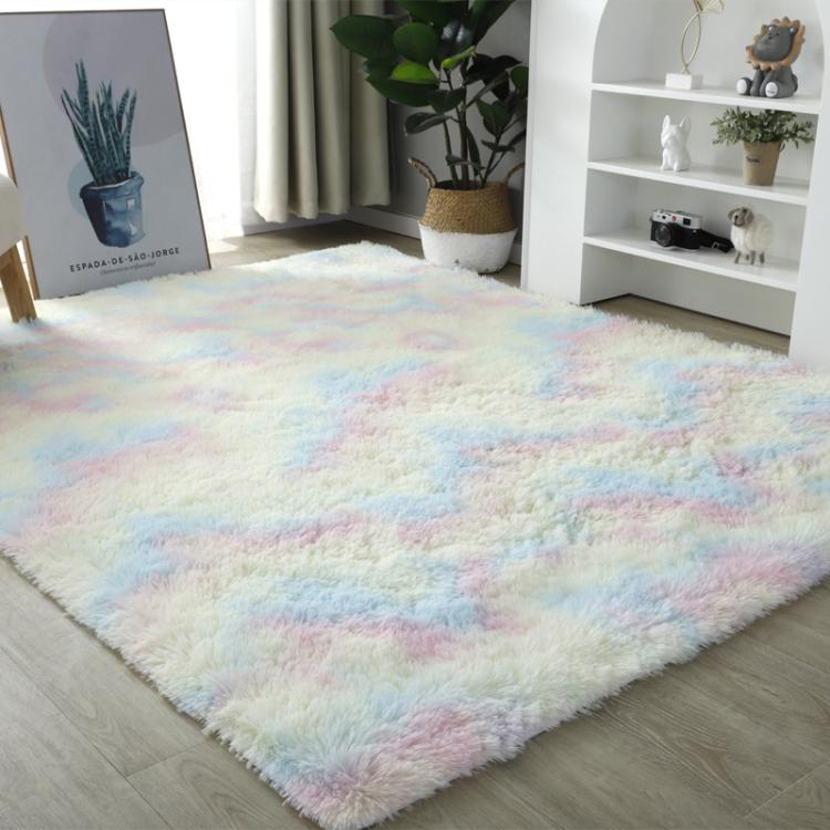 

Simple Sofa Bedside Gradient Carpet Living Room Bedroom Mat, Size:100x200cm(Rainbow)