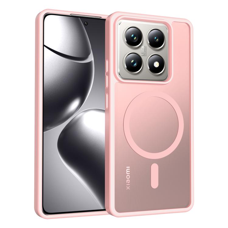

For Xiaomi 14T Pro Skin Feel TPU Hybrid PC MagSafe Phone Case(Pink)