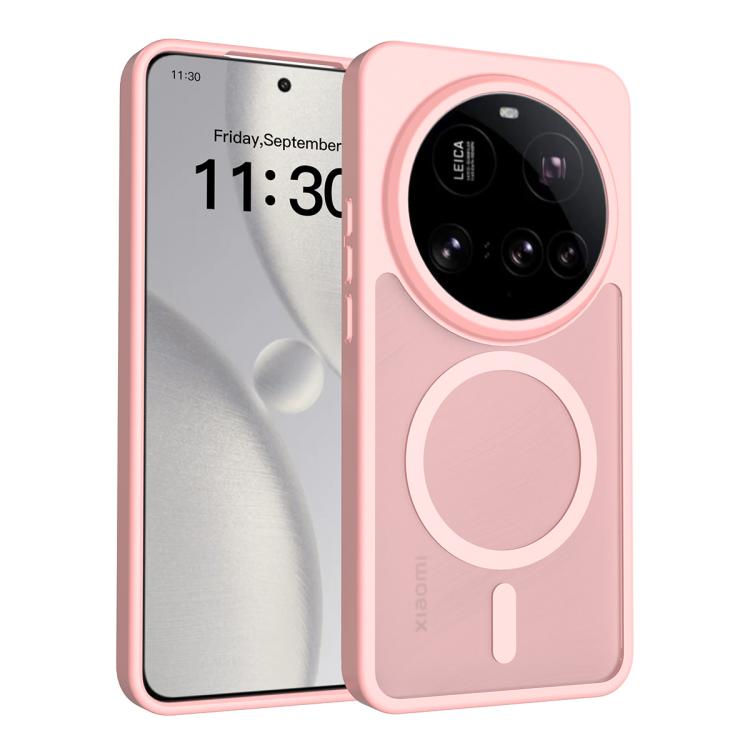 

For Xiaomi 15 Ultra Skin Feel TPU Hybrid PC MagSafe Phone Case(Pink)