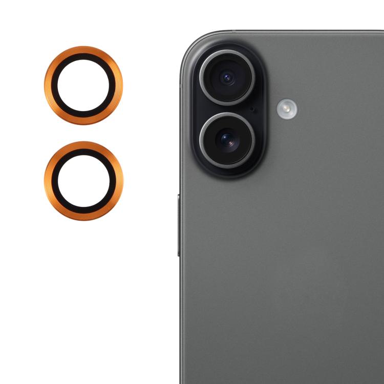 

For iPhone 17 Back Camera Cover 9H Tempered Glass Lens Film(Orange)