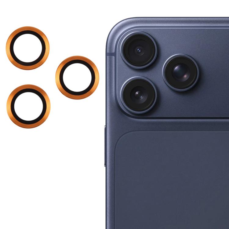 

For iPhone 17 Pro Back Camera Cover 9H Tempered Glass Lens Film(Orange)