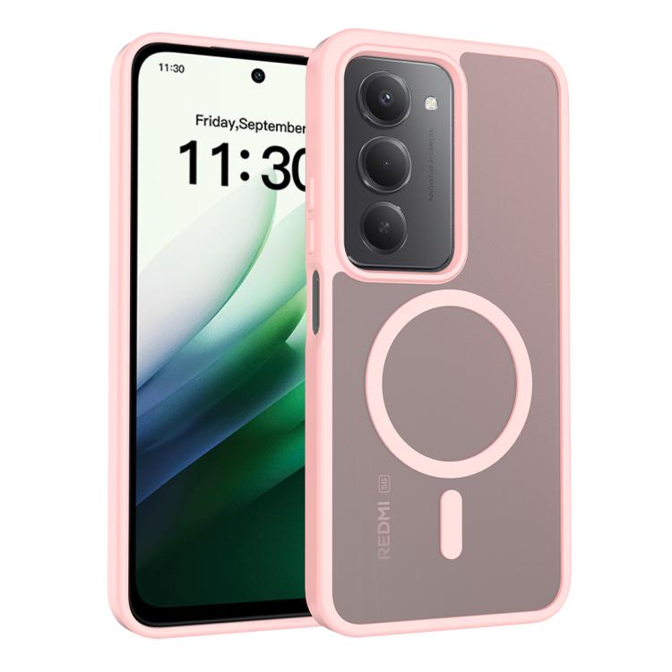 

For Redmi 15 5G Global / 15 4G SEA 169.5mm Skin Feel TPU Hybrid PC MagSafe Phone Case(Pink)