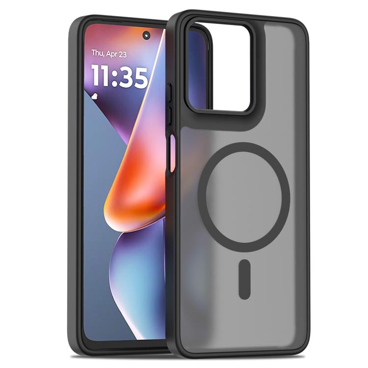 

For Motorola Moto G 5G 2026 / 2025 / G Play 2026 Skin Feel TPU Hybrid PC MagSafe Phone Case(Black)