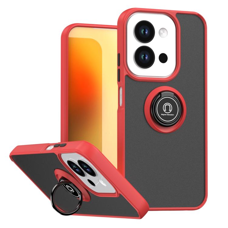 

For Redmi 15C 5G / 4G Global 171mm Q Shadow 1 Series TPU + PC Phone Case with Ring(Red + Black)