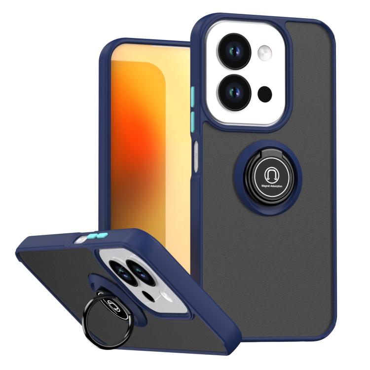 

For Redmi 15C 5G / 4G EU 173mm Q Shadow 1 Series TPU + PC Phone Case with Ring(Royal Blue + Sky Blue)