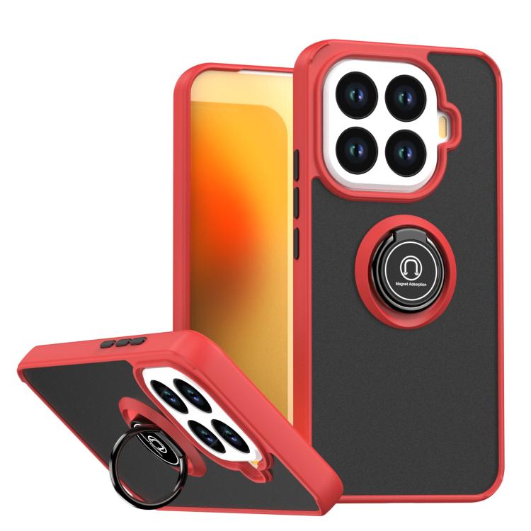 

For Xiaomi 15T Pro 5G Q Shadow 1 Series TPU + PC Phone Case with Ring(Red + Black)