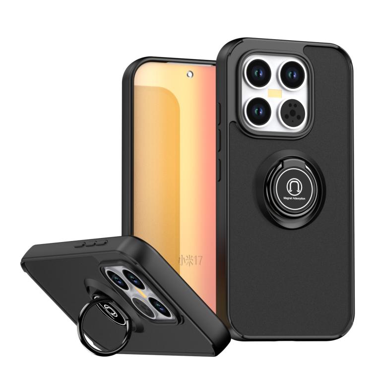 

For Xiaomi 17 Q Shadow 1 Series TPU + PC Phone Case with Ring(Black)