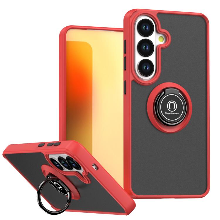 

For Samsung Galaxy S26 Pro 5G Q Shadow 1 Series TPU + PC Phone Case with Ring(Red)