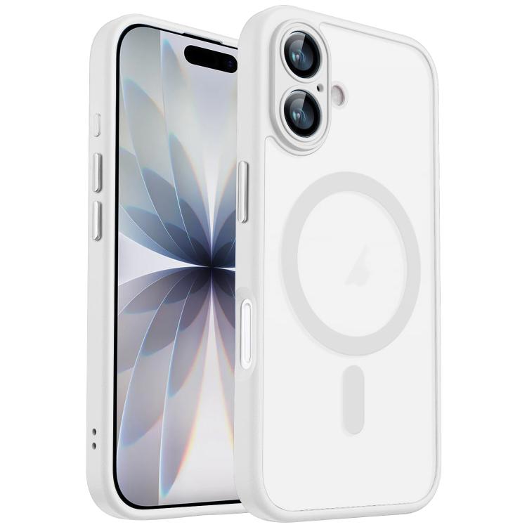 

For iPhone 17 XDcase Skin Feel Magnetic Frosted Phone Case with Lens Film(White)