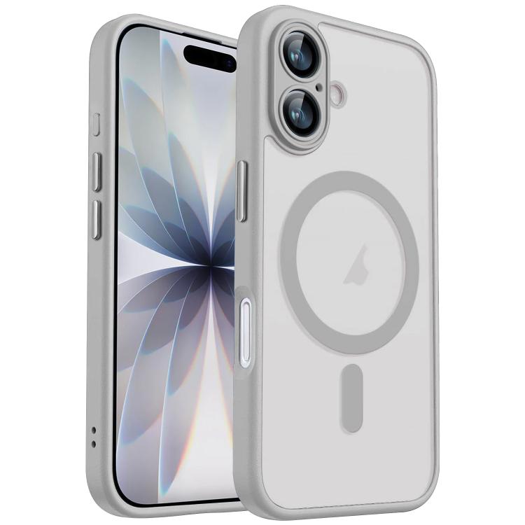 

For iPhone 17 xDfind Skin Feel Magnetic Frosted Phone Case with Lens Film(Grey)