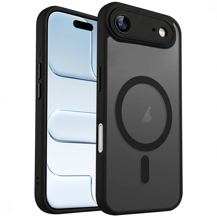 For iPhone Air XDcase Skin Feel Magnetic Frosted Phone Case with Lens Film(Black)