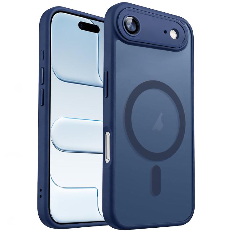 

For iPhone 17 Air XDcase Skin Feel Magnetic Frosted Phone Case with Lens Film(Midnight Blue)