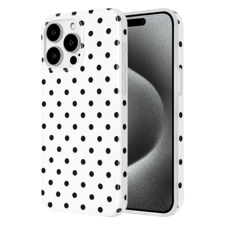 

For iPhone 14 Pro Max IMD Colorful Dots Pattern TPU Full Coverage Phone Case(White)