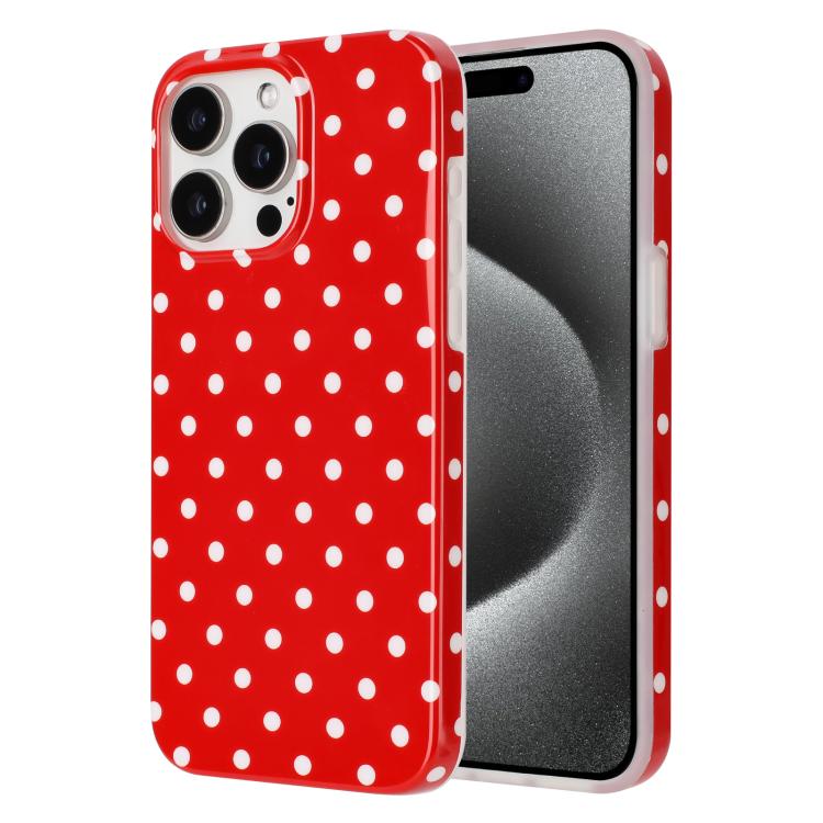 

For iPhone 14 Pro IMD Colorful Dots Pattern TPU Full Coverage Phone Case(Red)