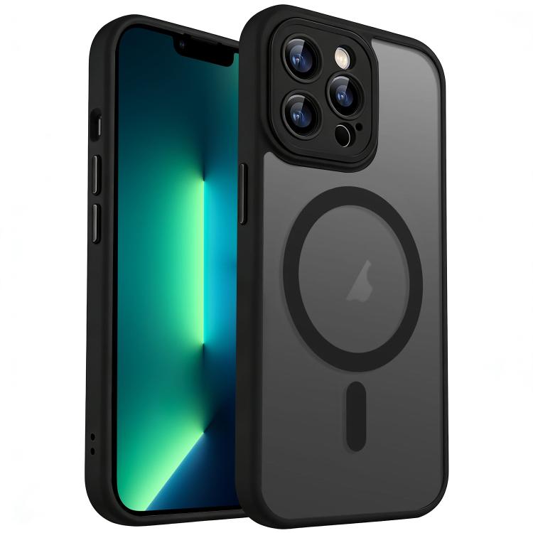 

For iPhone 13 Pro Max XDcase Skin Feel Magnetic Frosted Phone Case with Lens Film(Black)