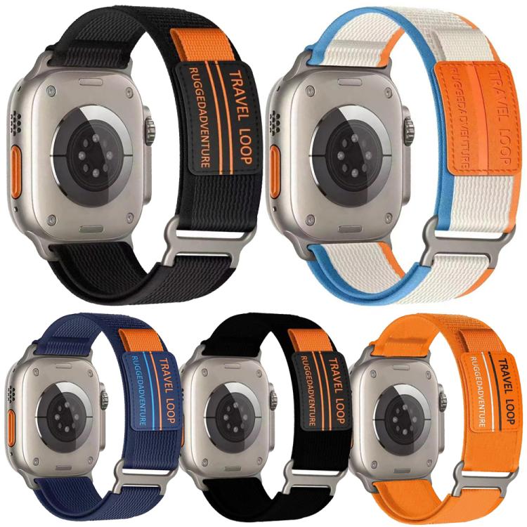 

For Apple Watch 42 / 44 / 45 / 46 / 49mm 5 Pack xDfind Double Section Metal Buckle Loop Nylon Braided Watch Band