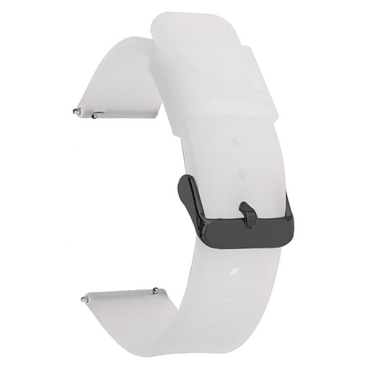 

22mm xDfind Stainless Steel Black Pin Buckle Solid Color Silicone Waterproof Watch Band(Translucent)