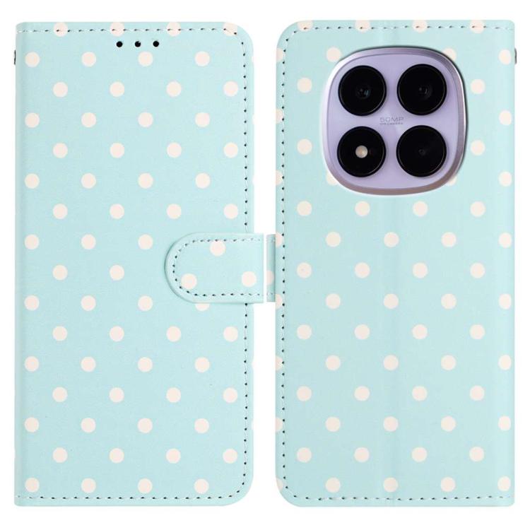 

For Redmi Note 15 4G / 5G Global 164mm Small Dots Pattern Vegan Leather Phone Case(Light Blue)