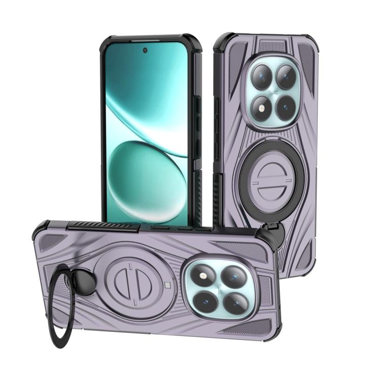 

For Redmi Note 15 Pro+ 5G Global 163.3mm Star Ring Metallic Pivot Bracket Magnetic Phone Case(Purple)