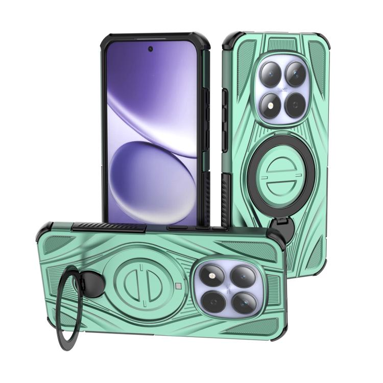 

For Redmi Note 15 Pro 5G Global 163.6mm Star Ring Metallic Pivot Bracket Magnetic Phone Case(Green)