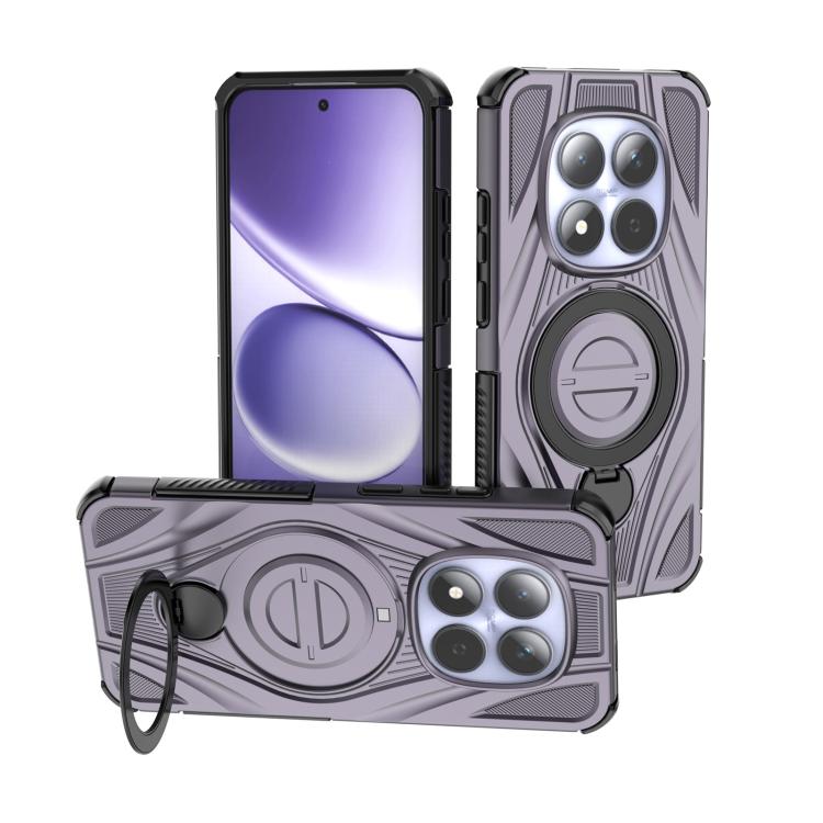 

For Redmi Note 15 Pro 5G Global 163.6mm Star Ring Metallic Pivot Bracket Magnetic Phone Case(Purple)