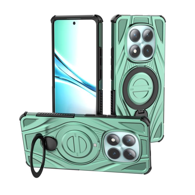 

For Redmi Note 15 5G Global 164mm Star Ring Metallic Pivot Bracket Magnetic Phone Case(Green)