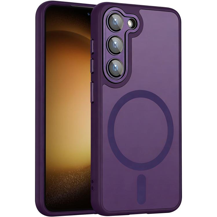 

For Samsung Galaxy S23 5G XDcase Skin Feel Magnetic Frosted Phone Case with Lens Film(Purple)