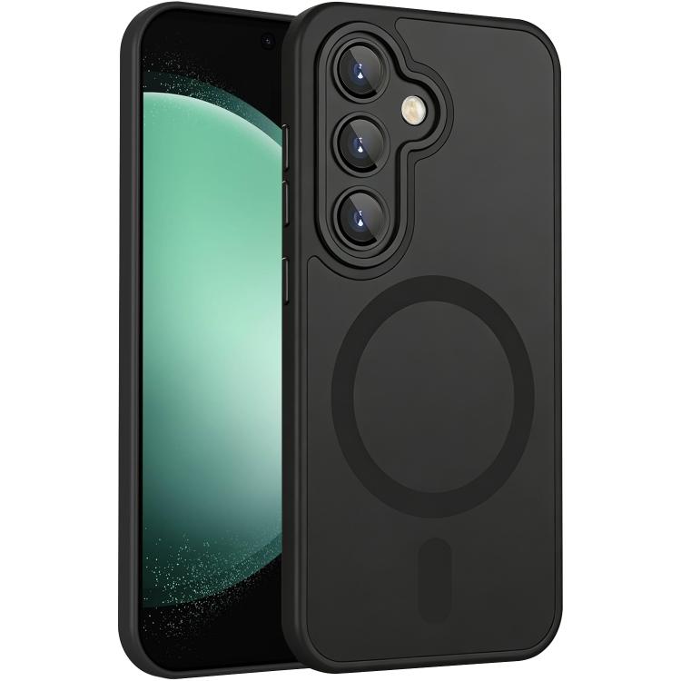 

For Samsung Galaxy S23 FE 5G XDcase Skin Feel Magnetic Frosted Phone Case with Lens Film(Black)