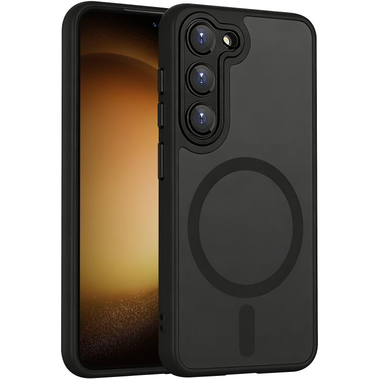 For Samsung Galaxy S23+ 5G XDcase Skin Feel Magnetic Frosted Phone Case with Lens Film(Black)